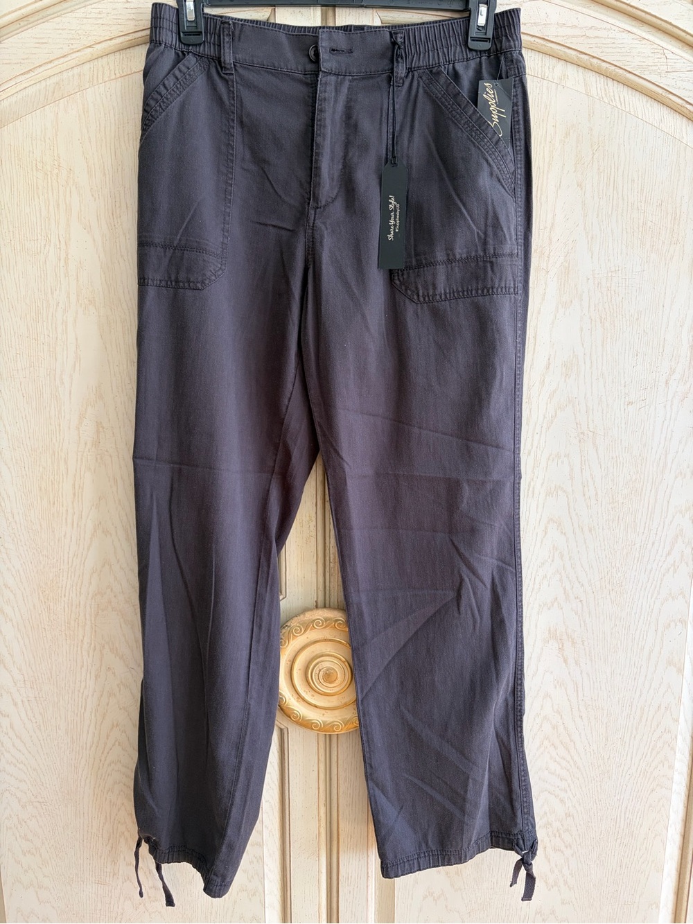 Charcoal Gray Cargo Track Pants Size 31